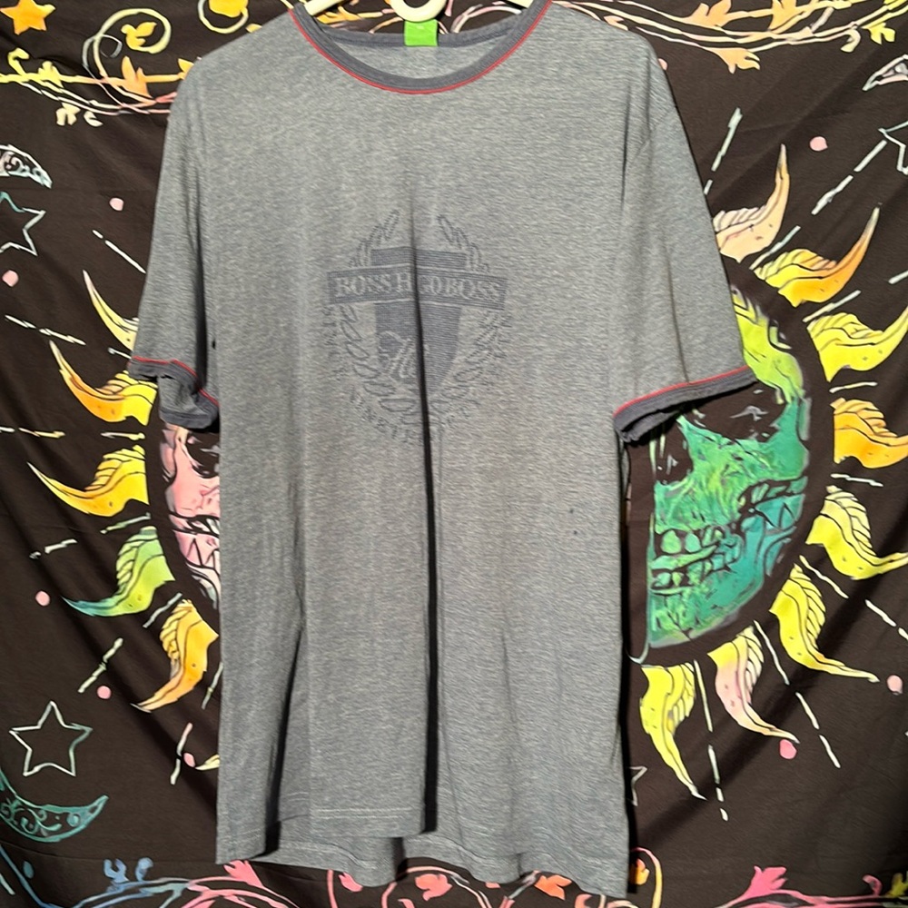 MENS HUGO BOSS Mens Graphic Short Sleeve Casual Tee Shirt XXL